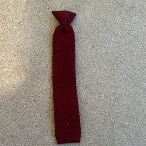 Boys Pierre Cardin Burgundy clip-on Knit, wool Tie.